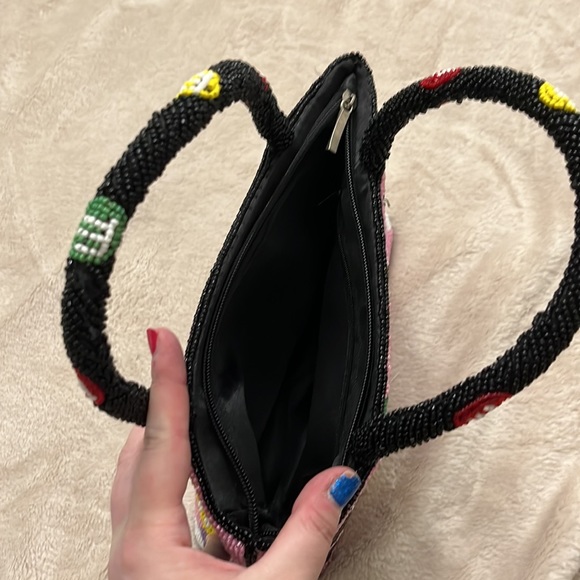 Adorable m&m pink beaded bag! - Picture 2 of 3